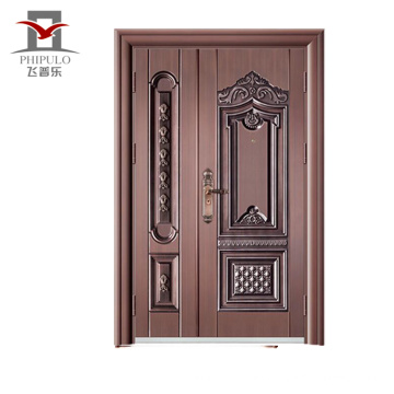 Alibaba nuevo tipo puertas interiores último diseño villa cobre puerta